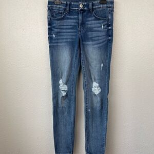 So Distressed Skinny Jeans Size 7/28W EUC